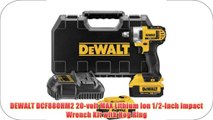 DEWALT DCF880HM2 20-volt MAX Lithium Ion 1/2-Inch Impact Wrench Kit with Hog Ring