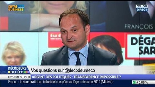 Argent des politiques: est-ce que la transparence est impossible ?, dans Les Décodeurs de l'éco - 27/05 4/5