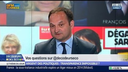 Argent des politiques: est-ce que la transparence est impossible ?, dans Les Décodeurs de l'éco - 27/05 4/5