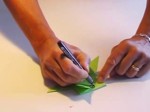 Etape 2 du pliage de la Grenouille sauteuse
