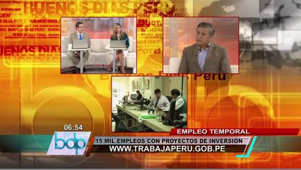 Programa "Trabaja Perú" ofrecerá 15 mil empleos para mano de obra no calificada