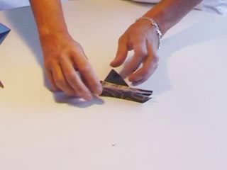 Etape 2 du pliage du chat origami