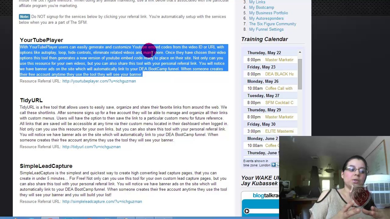 Six Figure Mentors | Training # 2 Marketing Tab Overview