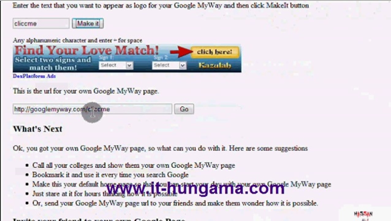 How to change google logo with your name