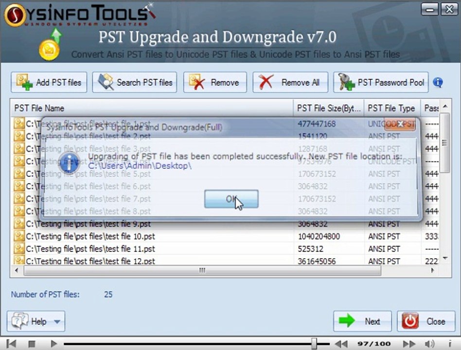 SysInfoTools PST Updrade and Downgrade
