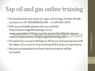 Sap oil and gas online training