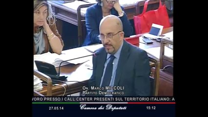 Roma - Audizioni su rapporti lavoro presso call center (27.05.14)