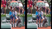 French open in the rain with Novak Djokovic