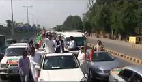 #PTI Lahore in leadership of Aleem Khan stepping towards faislabad Jalsa