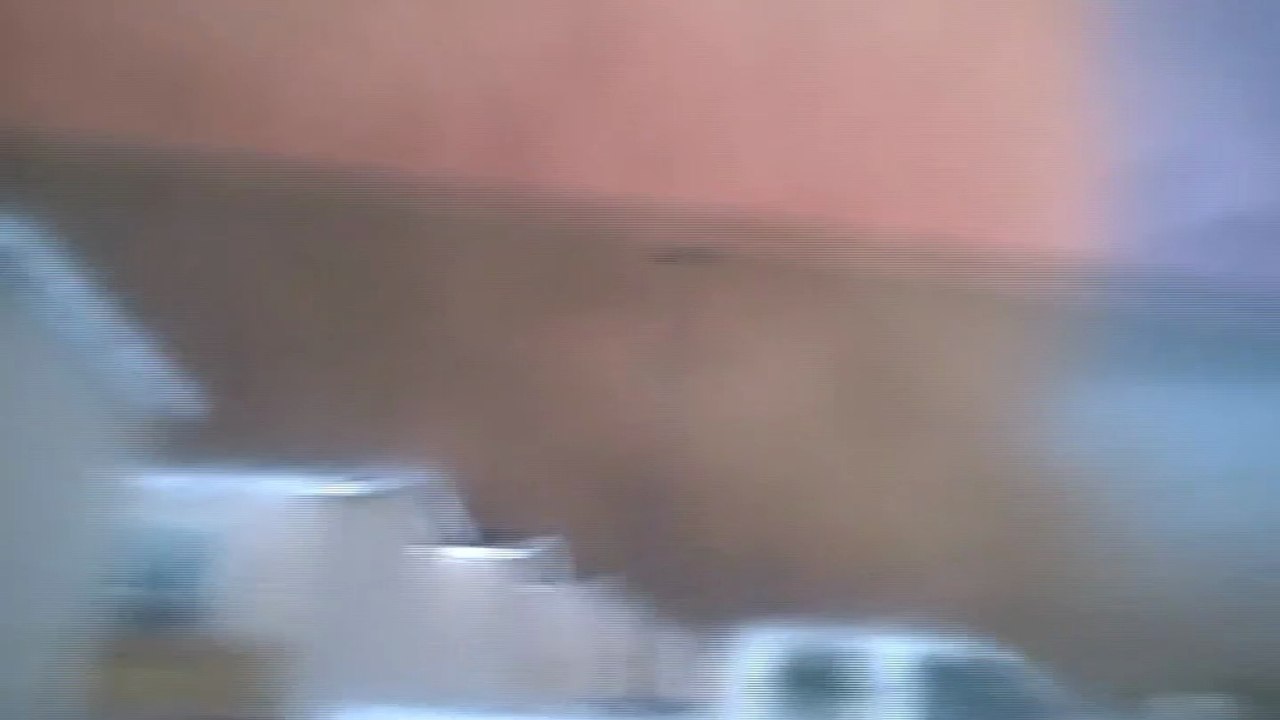 Hortumun Çalıştıkları Şantiyeyi Yıkışını Böyle Kaydettiler