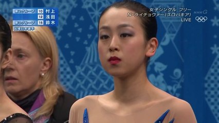 2014　Sochi ◆ FS　Warm-up　G2  浅田真央・村上佳菜子ウォームアップ