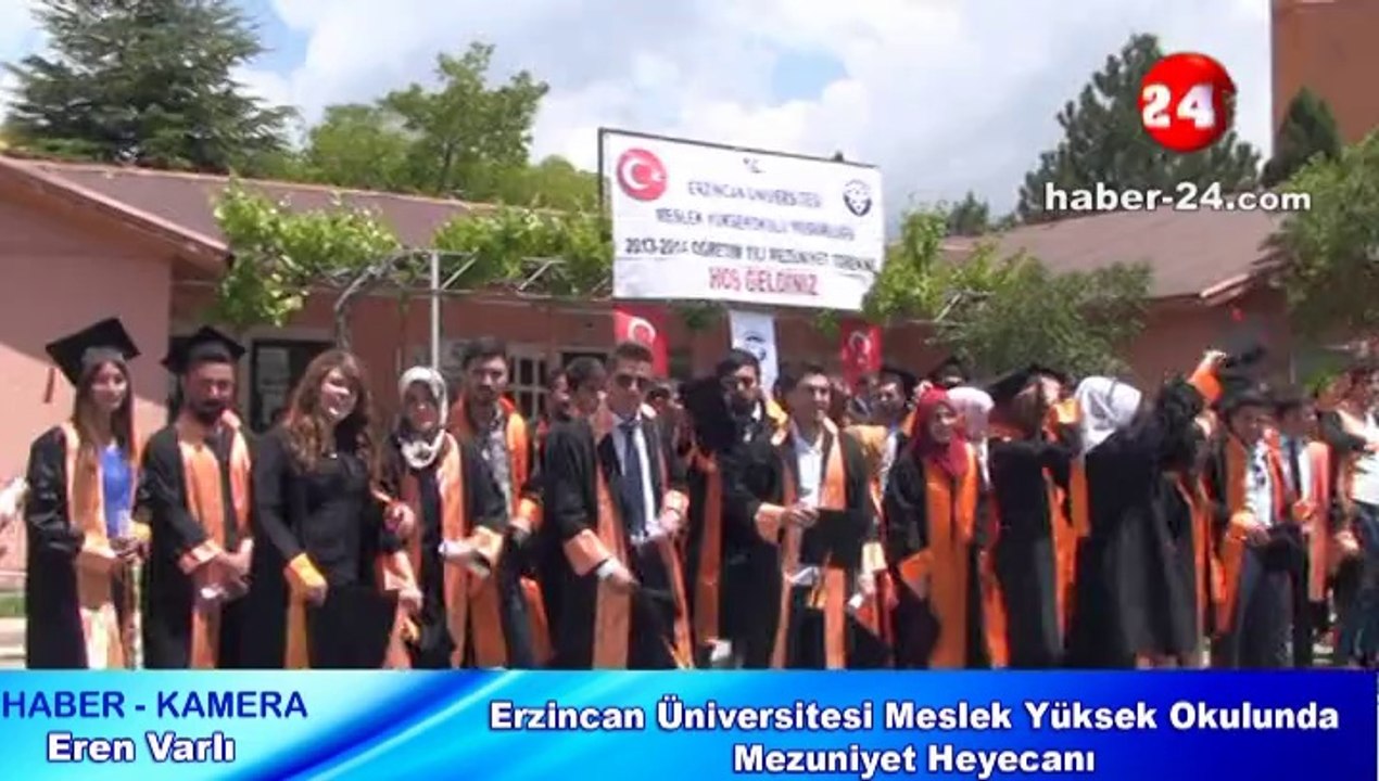 Erzincan Meslek Yüksek Okulunda Mezuniyet Heyecanı