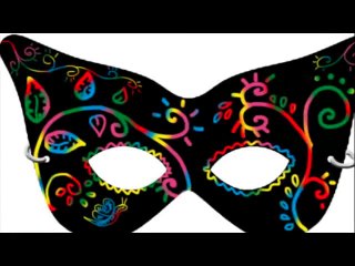 Masque Loup en forme de papillon en carte à gratter