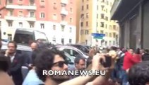 L'arrivo di Totti all'evento Nike per la nuova maglia della Roma