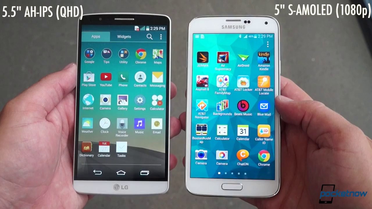 LG G3 vs Galaxy S5 vs HTC One M8  Quick Size Comparison