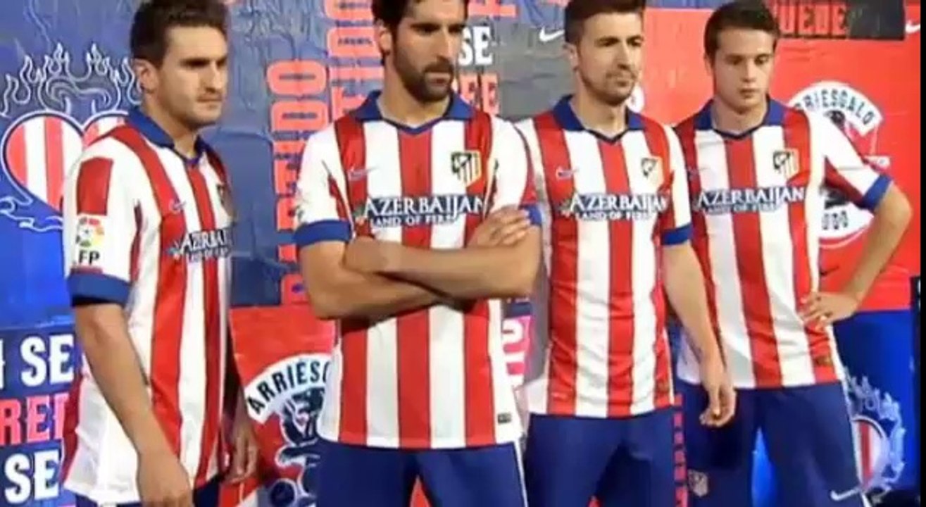 Koke, Gabi, Raul Garcia presentan nuevo uniforme del Atletico Madrid