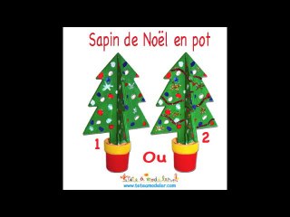 Sapin de Noël en pot peint