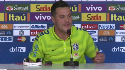 Descontração marca treino da seleção