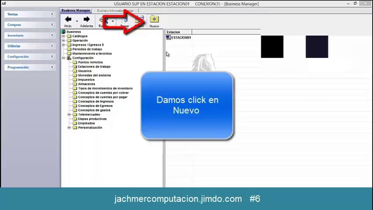 Crear estacion - My Business POS
