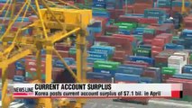 Korea posts current account surplus for 26th straight month in April