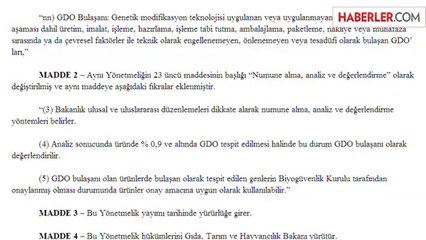 Gdo Yönetmeliğinde Değişiklik