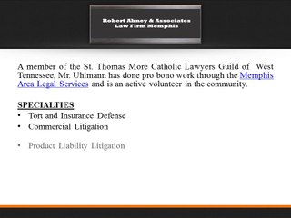 Robert Abney & Associates Law Firm Memphis: Robert F. Uhlmann