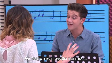 Violetta_ Fede y Vilu cantan ¨Algo Se Enciende¨_Greek_Subs