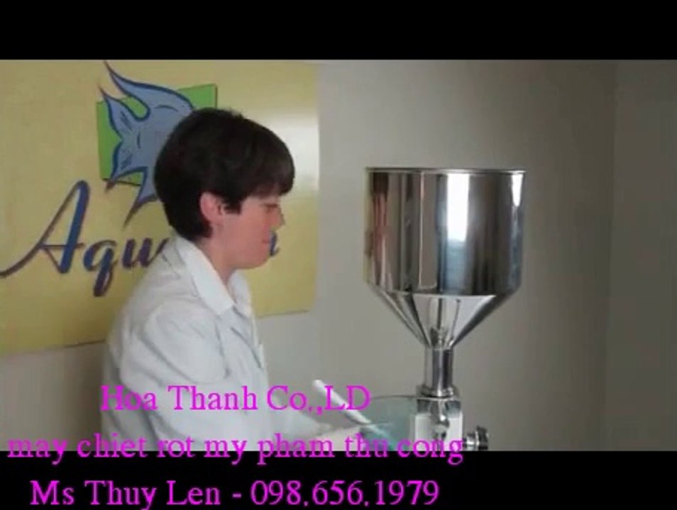máy chiết rót dịch đặc, máy chiết kem thủ công, máy chiết rót mỹ phẩm gạt tay