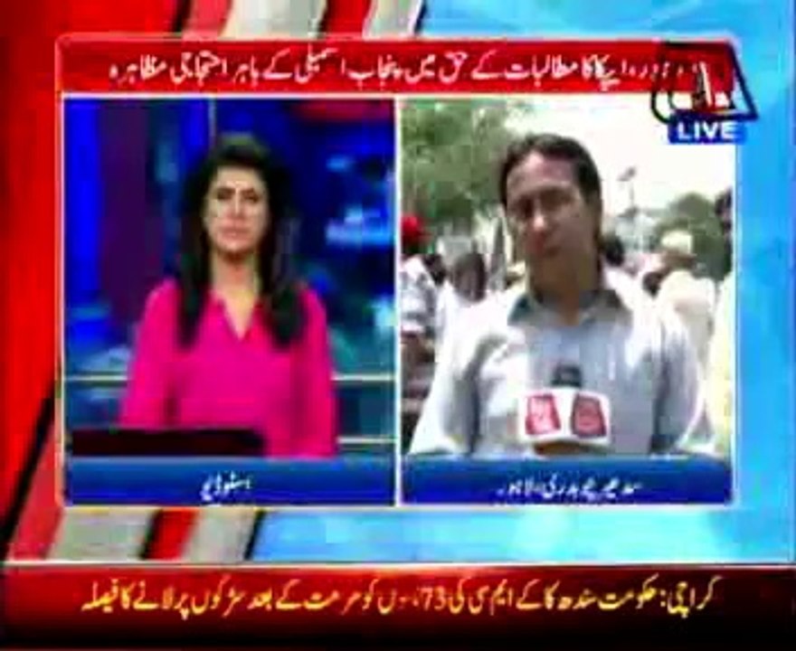 Lahore: APCA worker protested outside the Punjab Assembly