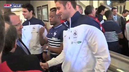 Football / Hollande à Clairefontaine : un déjeuner présidentiel mais simple pour les Bleus - 29/05