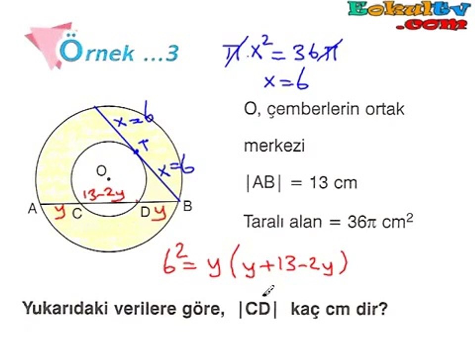Dairede Alan Konu Anlatımı Ekol Hoca 11. Sınıf Geometri izle