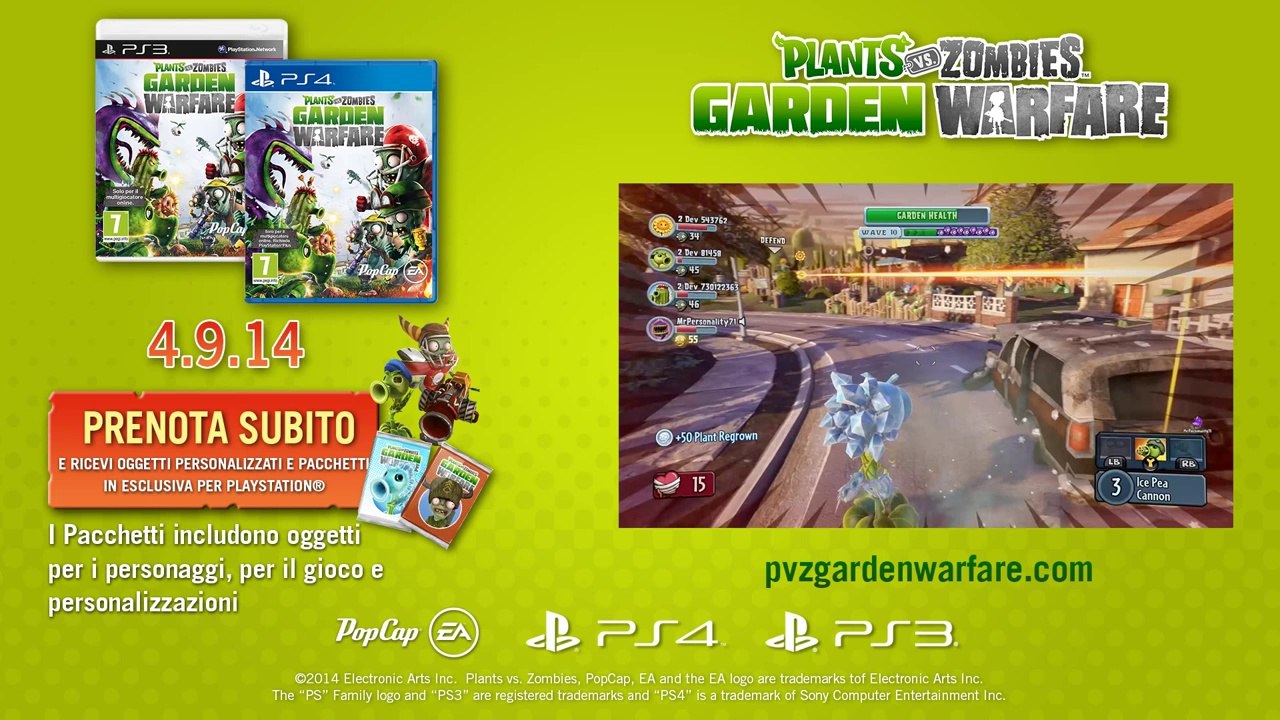 Plants vs. Zombies Garden Warfare - Trailer di Annuncio Playstation
