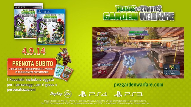 Plants vs. Zombies Garden Warfare - Trailer di Annuncio Playstation