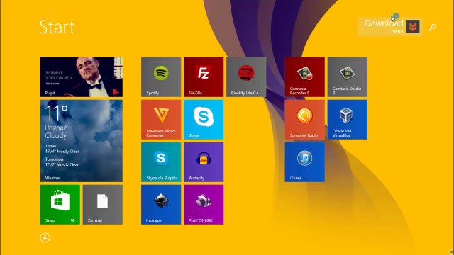 Jak usunąć przycisk wyłączania z Menu Start Windows 8.1