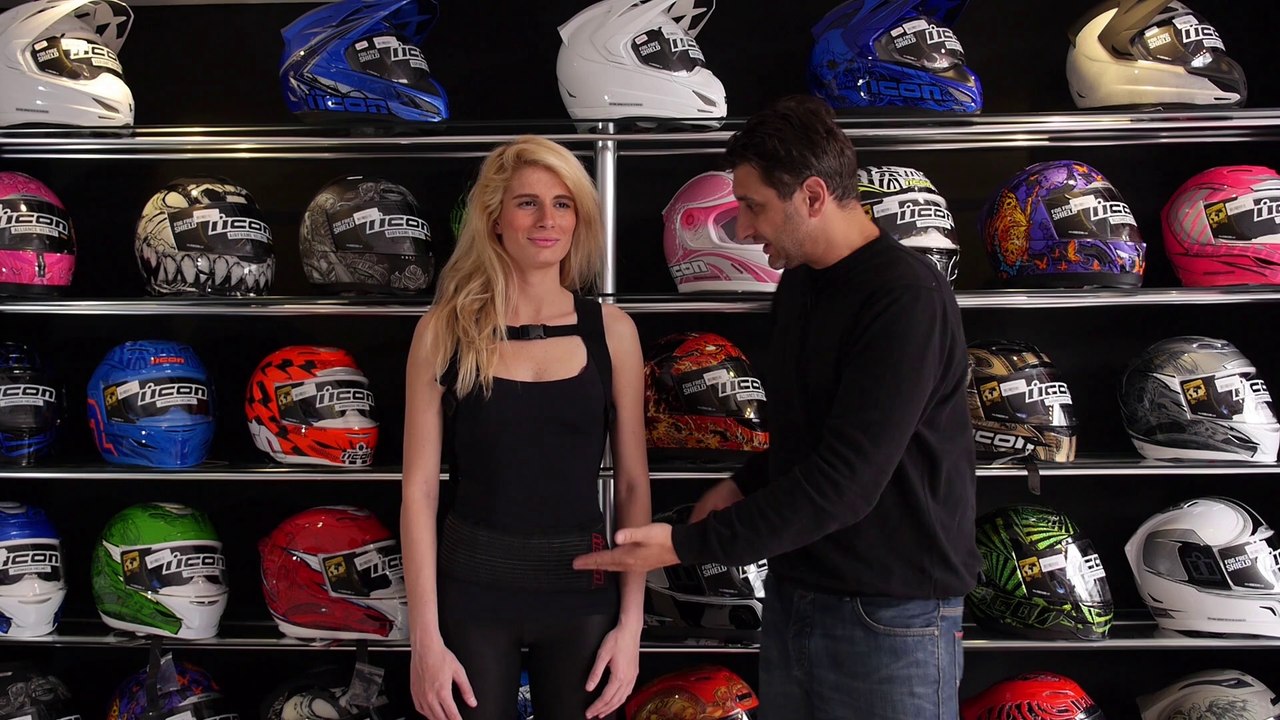 MOTOSELLA - ICON BACKGUARD STRYKER - ALTIN ELBİSELİ ADAM