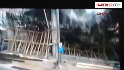 İstasyondaki Çökme Anı Kamerada