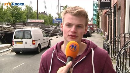 Woonboot gezonken aan Schuitendiep in Stad - RTV Noord