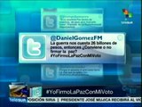 Redes sociales en Colombia afirman #YoFirmoLaPazConMiVoto