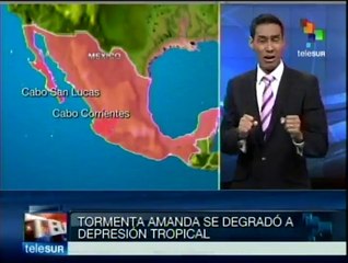 México: "Amanda" pasó de tormenta a depresión tropical