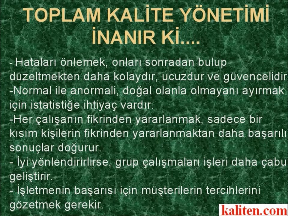 Toplam Kalite Yönetimi