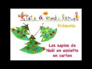 Sapins de Noël en assiette en carton