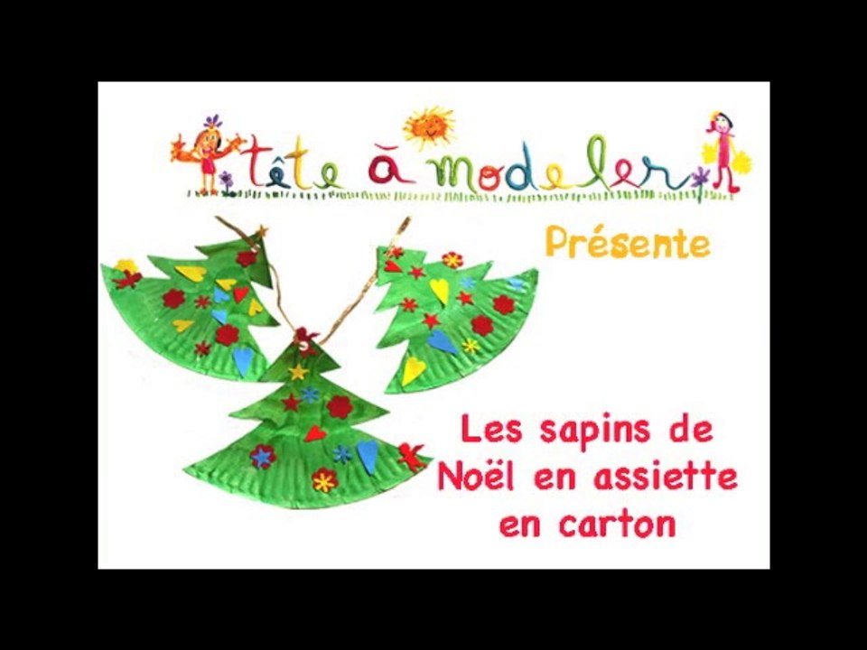 Sapins de Noël en assiette en carton