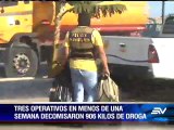 Policía incautó casi una tonelada de droga en operativos en Manabí y Guayas