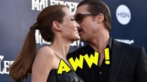 Brad Pitt And Angelina Jolie Romance At Maleficent World Premiere