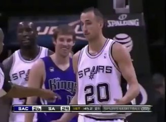 Manu Ginobili Catches a bat