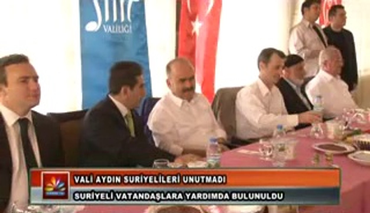 VALİ AYDIN SURİYELİLERİ UNUTMADI