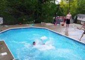 Basketball Players Impress With Amazing Choreographed Pool Dunk