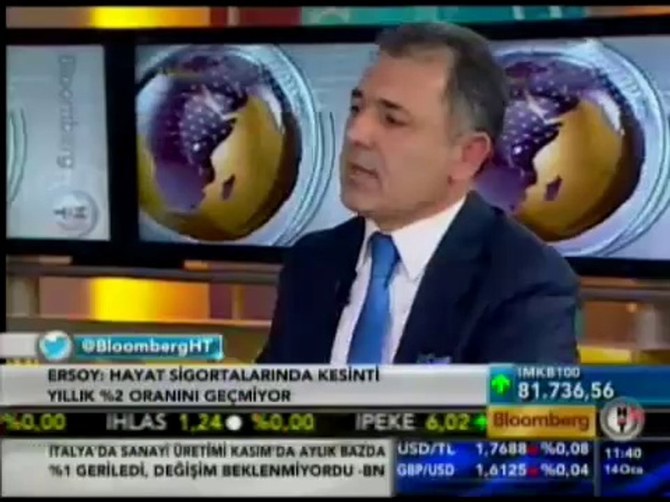 14 Ocak 2013 tarihinde Bloomberg HT'de yayınlanan 'Bakış' programı konuğu  Sn. Ali Ersoy
