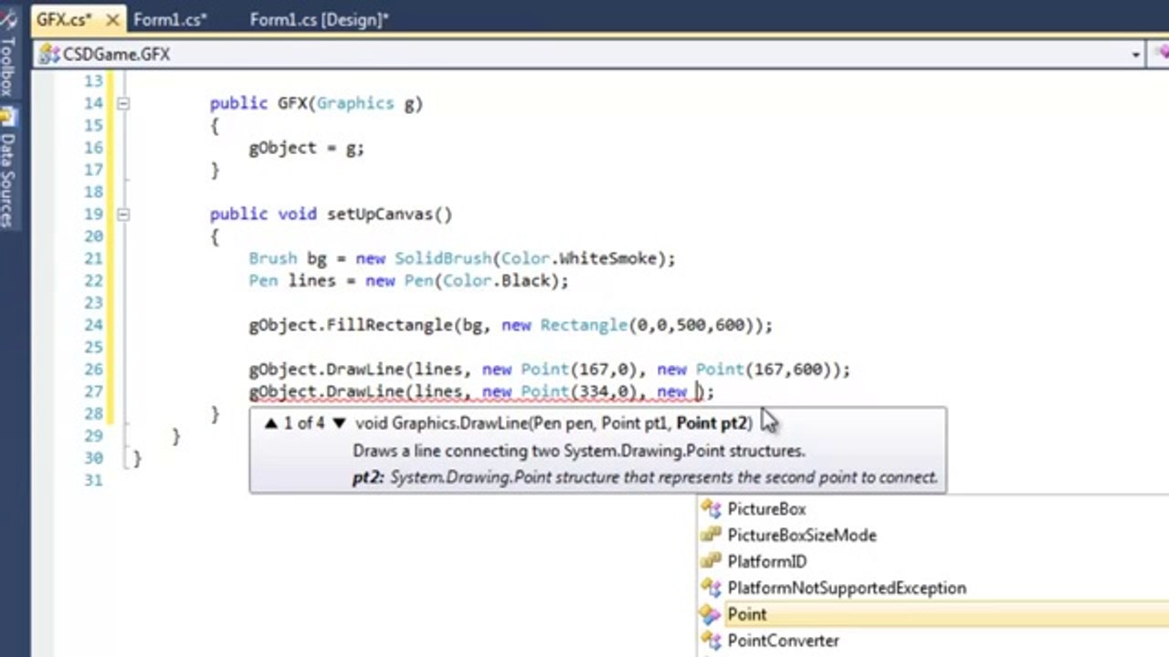 C# Tic-Tac-Toe Tutorial 2 - Setting up the Board