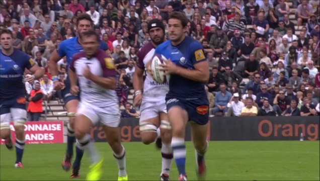 TOP14 - Bordeaux-Castres: Essai Thomas Combezou (CAS) - J9 - Saison 2014/2015